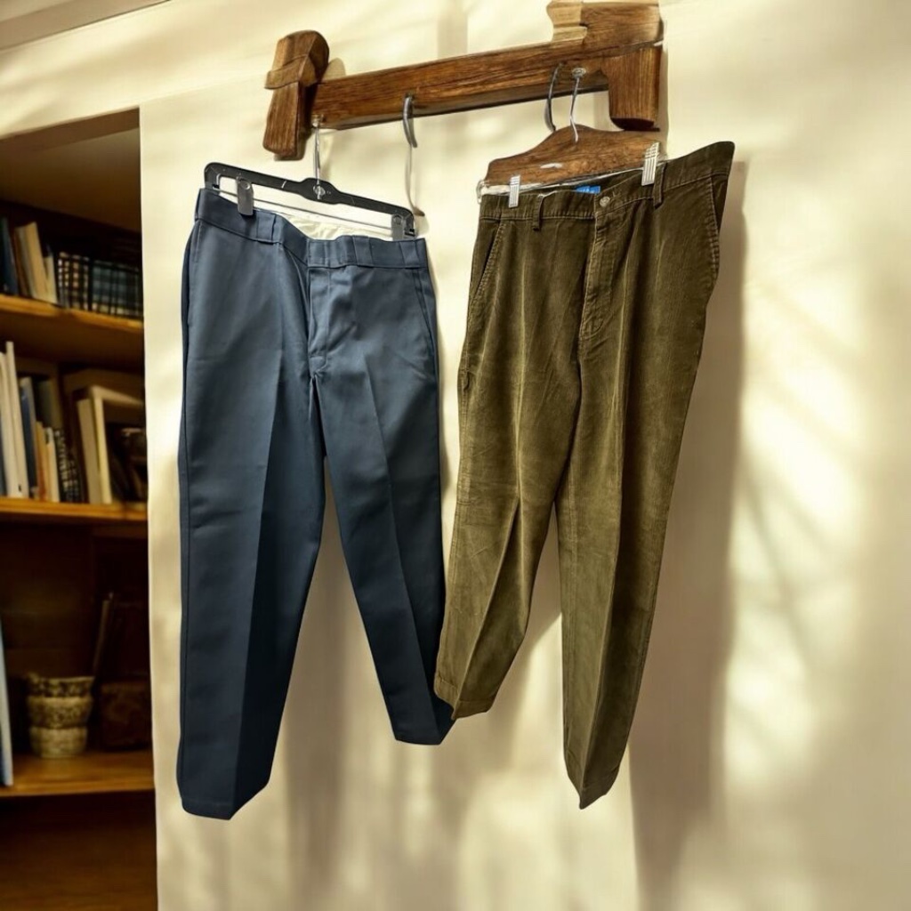 Dickies/Savile Row,Men,2 Casual Pants,Sz 32/30 $20 Each,Blue,Brown,Zip,Button.!